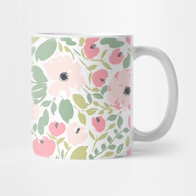 Anemone Floral Pattern by LThomasDesigns